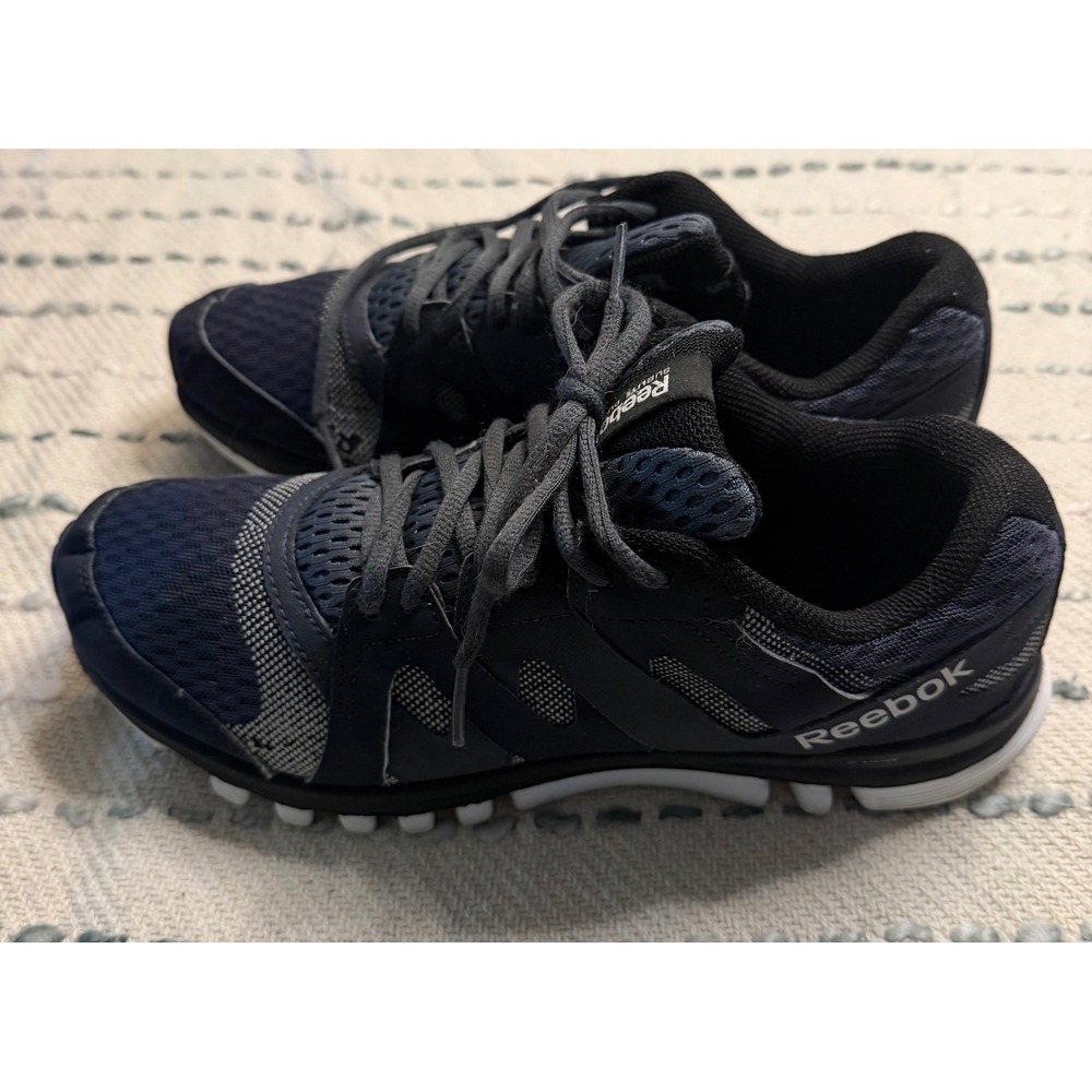 Reebok Sublite Duo Instinct Mens Running Shoes Navy Blue Grey V61682 Size 8.5